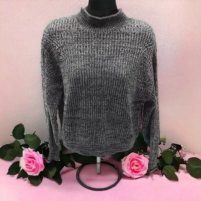 Suéter recortado para mujer Abound negro blanco cuello falso talla pequeña nuevo con etiquetas algodón Foto 1 de 4