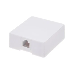 RJ45 Modular Single Port Surface Mount Jack White - Picture 1 of 1