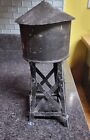 Homemade Vintage Tin Metal Water Tower For Model Train Set , 9.5" Tall
