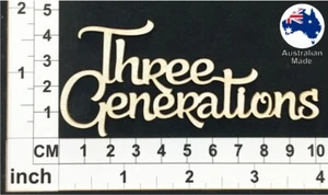 Chipboard Words for Scrapbooking, Cardmaking - Three Generations CT066 - Picture 1 of 7