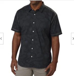 CYPRESS CLUB MEN'S BUTTON UP FLORAL/LEAF SHIRT(GRAY, MEDIUM) NWT - Picture 1 of 3