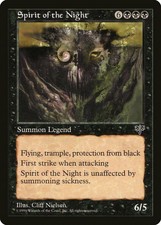 Spirit of the Night Mirage NM Black Rare MAGIC THE GATHERING MTG CARD ABUGames