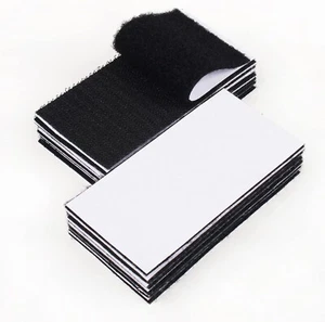 12 Sets 2x4 Inch Hook and Loop Strips with Adhesive - Double Sided Tape Heavy... - Picture 1 of 6