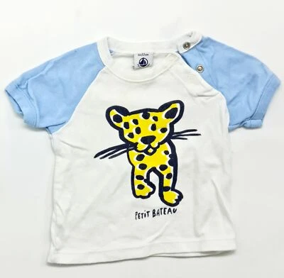 Dulce Original Bebé Manga Corta Camiseta De Petit Bateau Talla 6M 68 - Imagen 1 de 2