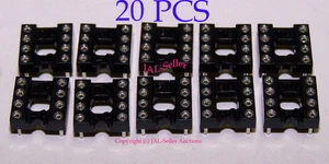 20 PCS 8 Pin DIP IC Socket Standard Profile Open Body 808-AG12D-ES - Picture 1 of 5