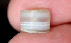 Rare Ancient Banded Flat Agate Dzi Bead, Hindukush 10x8mm, Exquisite Stone #A513 - Picture 1 of 3