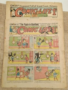 ANTIQUE COMIC'S x 2 COMIC LIFE 1917 & 1919 - Picture 1 of 3