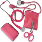 Aneroid Sphygmomanometer Stethoscope Kit Manual Blood Pressure BP Cuff Gauge