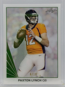 2016 Leaf Clear Retro Acetate Green 8/10 Paxton Lynch #23 Rookie RC MINt $$$$$$$