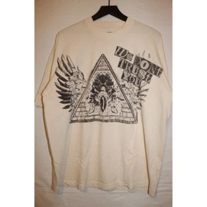 Metro Boomin T-Shirt We Dont Trust You Pyramid Eye Wings Mens XL Cream White - Picture 1 of 7