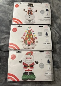 Christmas Balloons Home Decor Snowman Santa Gingerbread Airloonz Party Foil 3 - Picture 1 of 12