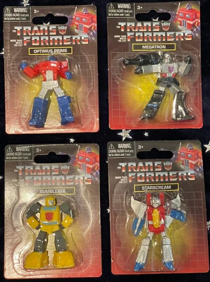 NEW! Hasbro Transformers G1 2.5" Inch Mini-Figure Collection/Set of 4 MOC - Imagem 1 de 4