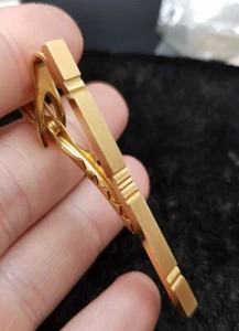 Vintage West German Made Gold Plated Tie Bar Clip - For Gents & Gentleman. - Picture 1 of 8