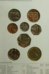 2019 Royal Mint UK BUnc 8-Coin Definitive Set with unissued £2, +£1+50p-1p - Picture 1 of 2
