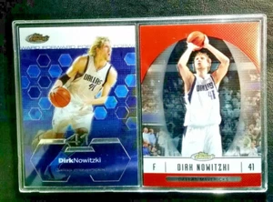 DIRK NOWITZKI TOPPS FINEST (2) CARD LOT - MAVERICKS LEGEND - Picture 1 of 2