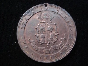 1901 STATE OF QUEENSLAND FEDERATION MEDALLION HIGH GRADE  (NN02) - Picture 1 of 2
