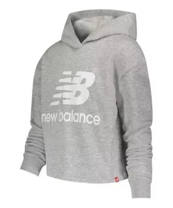 New Balance Core Logo Hoodie, Gray Heather, S (7/8 ) - Picture 1 of 2