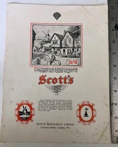 Historis 1960's Scotts Restaurant, London - Picture 1 of 4