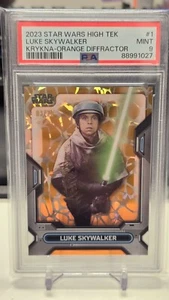 2023 Topps Star Wars High Tek LUKE SKYWALKER Krykna Orange Diffractor /25 PSA 9 - Picture 1 of 2
