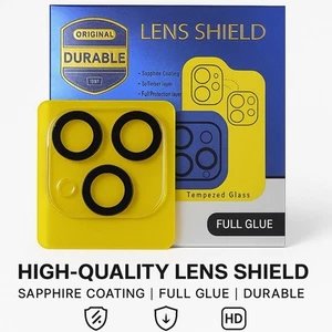 Protecteur d'objectif caméra en verre trempé pour iPhone 16 15 14 13 12 11 Pro Max Neuf - Photo 1 sur 3