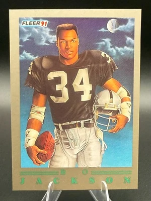 Bo Jackson 1991 Fleer Pro Visions #6 Oakland Raiders *Bo Knows Football* - Salón de la fama Foto 1 de 3