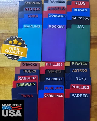 (30)标准美国职棒大联盟球队体育卡分隔棒球交易美国制造塑料 — 第 1/4 张图片