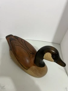 Vintage Abercrombie And Fitch Mallard Wooden Duck Rare Signed Craig - Picture 1 of 21