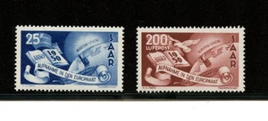 Saar #226 & #C12 (S668) Comp 1950 Symbols of Council of Europe, MNH,VF,CV$175.00 - Picture 1 of 2