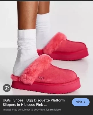 Zapatilla Ugg Disquette en rosa hibisco Foto 1 de 4