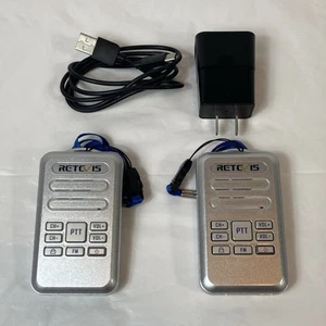 2 Mini Retevis RT20 Rechargeable Walkie Talkies for Adults Seniors Wearable - Picture 1 of 5