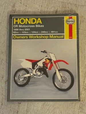 NEW - Haynes Manual 2222 - Honda CR Motorcross Bikes, 1986 to 2001 - Image 1 of 2