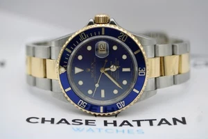 Rolex Submariner Blue Men's Watch - 16613 2007 with box - Picture 1 of 13