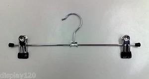 100 x Metal Clip Coat Hanger Clothes Trouser Hanger NEW - Picture 1 of 3