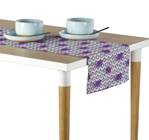 Purple Spotted Ikat Table Runner - 12"x72" or14"x108" - Picture 1 of 1