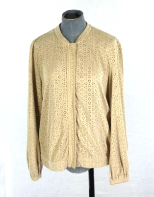 Zara Jacket Laser Cut Beige Faux Suede Perforated Short Bomber Y2K size M - Image 1 of 4