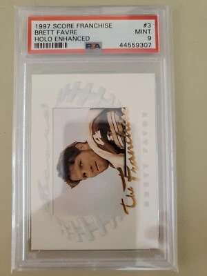 1997 Score Brett Favre Franquicia Holo Mejorado #3 Clasificado PSA 9 tarjetas POP 3 Foto 1 de 2