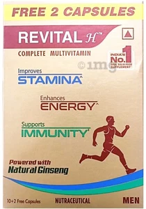Revital H Men Multivitamin With Calcium, Zinc & Ginseng (36 Capsules) - Picture 1 of 6