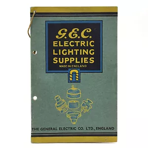G.E.C. Elektrischer Beleuchtungszubehörkatalog 1934 britische Lichtschalter usw. - Bild 1 von 5