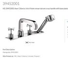 Hansgrohe 39452001 Axor Citterio 4 hole roman tub cross handle with base plate