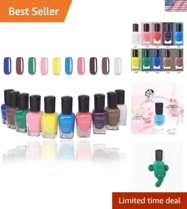 Safe Peel-Off Nail Polish Set with Quick Dry Technology - 10 Colors Assortment - Picture 1 of 10