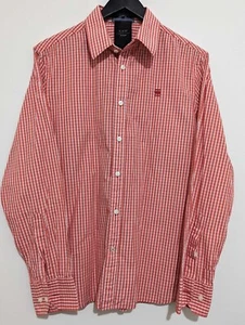 G-Star Raw Correctline Size L Long Sleeve Orange Stripe Shirt Embroidered Logo - Picture 1 of 8