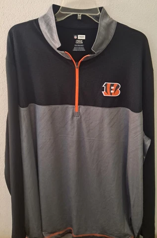 Cincinnati BengalsTX3 Cool Long Sleeve Victory Zip Pullover Jacket Size 3XL NWT Cover