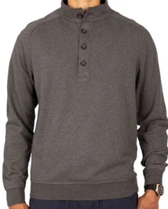 Cutter & Buck Saturday Mock Sweatshirt TOP MENS SIZE S SMALL CHARCOAL GREY NEW - Picture 1 of 3