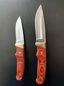 K&G 2 Fixed Blade Hunting Knife Heavy-Duty Stainless Steel 420J Blade (8”, 7”) - Picture 1 of 8