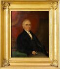 Portrait of a Gentleman with a Dog, c.1835 | Oil Painting in Antique Gold Frame