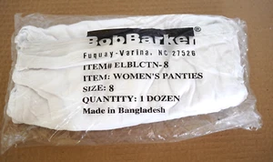1 docena Bob Barker Preso Prisión Mujer Bragas Talla 8 Blanco - Imagen 1 de 3