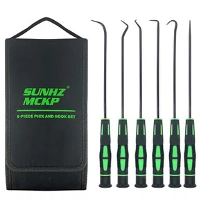 Pick And Hook Set 6 Piece Precision Pick Tool Set With Case Automotive Hand Tool - Picture 1 of 6