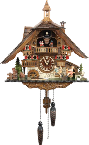 German Cuckoo Clock Quartz-movement Chalet-Style 42cm by Cuckoo-Palace Cover