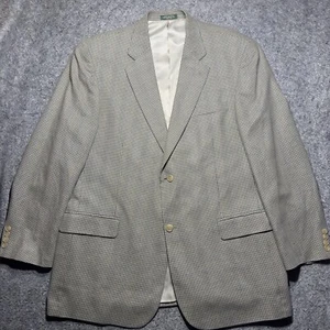 Lauren Ralph Lauren Men Sports Jacket 48L Brown/Blue Checks - Picture 1 of 16