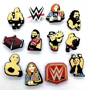 Lotto set regalo WWE SHOE CHARMS (12 pezzi) World Wrestling Entertainment cool - Foto 1 di 4